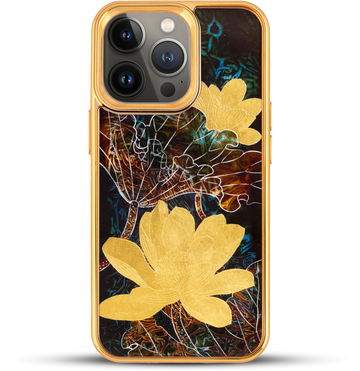 iPhone 13 Pro - Golden Lotus In Jade Well