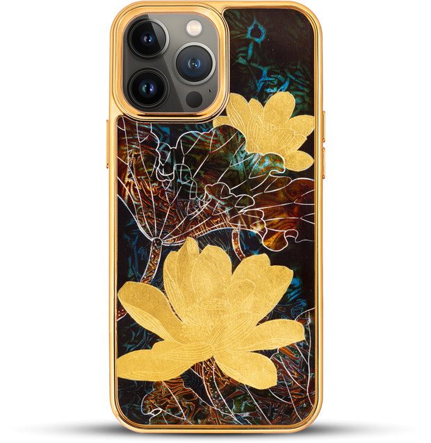 iPhone 13 Pro Max - Golden Lotus In Jade Well
