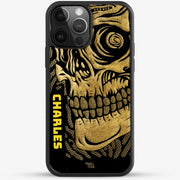 24k Gold Custom iPhone Case - Skull