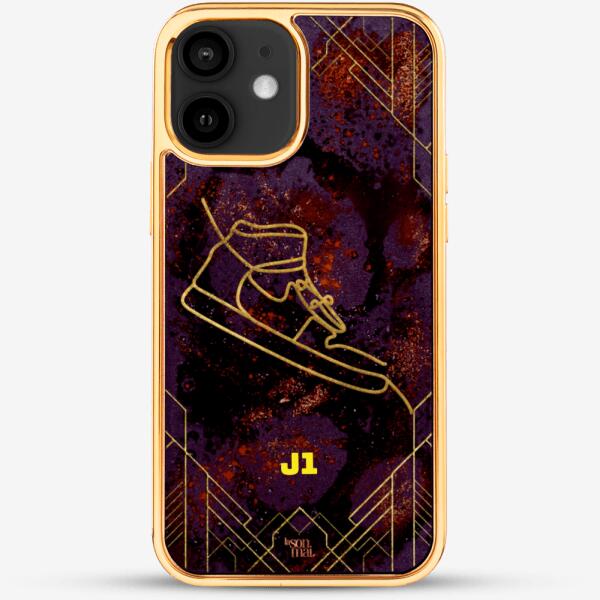 24k Gold Custom iPhone Case - Sneaker J1