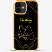 24k Gold Custom iPhone Case - Silent Night Butterfly