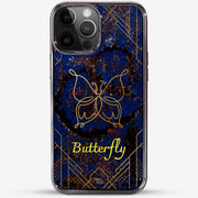 24k Gold Custom iPhone Case - Galaxy Butterfly