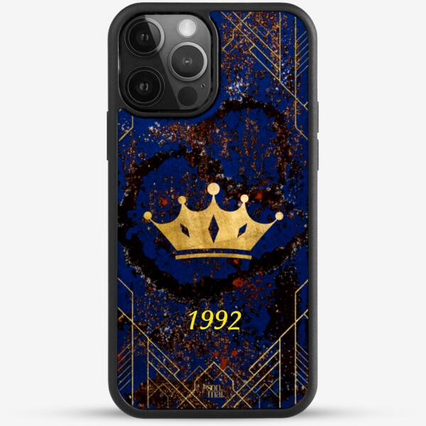 24k Gold Custom iPhone Case - Galaxy with Crown