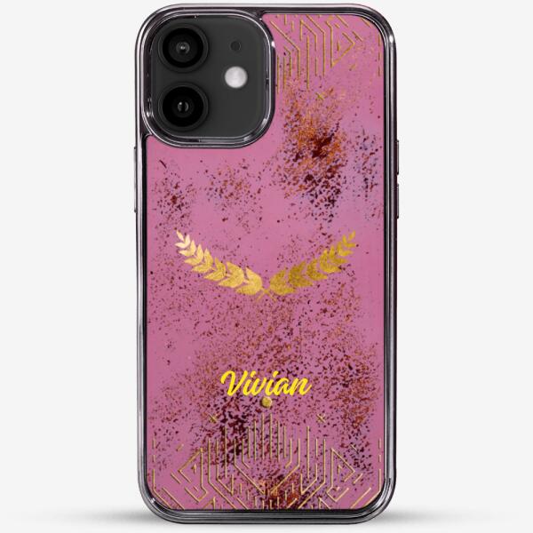24k Gold Custom iPhone Case - Sweet Kiss with Crown