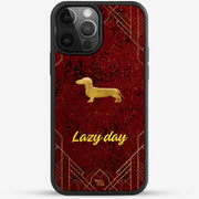 24k Gold Custom iPhone Case - Love Season Dog