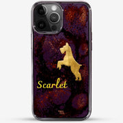 24k Gold Custom iPhone Case - Berry Sunset Dog