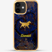 24k Gold Custom iPhone Case - Galaxy Dog