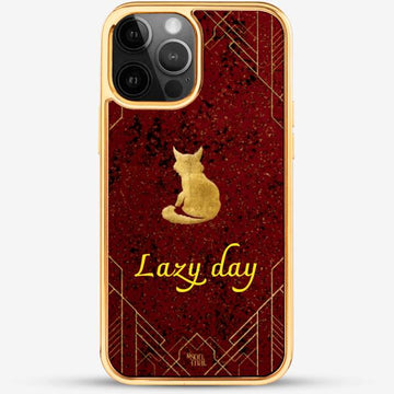 24k Gold Custom iPhone Case - Love Season Cat