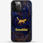 24k Gold Custom iPhone Case - Galaxy Cat