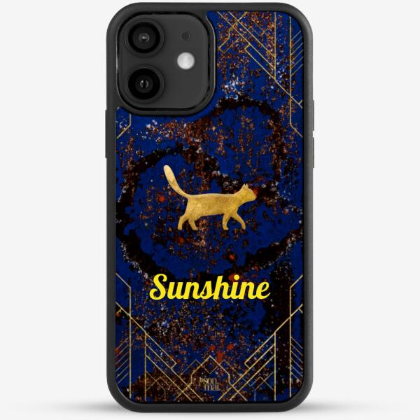 24k Gold Custom iPhone Case - Galaxy Cat