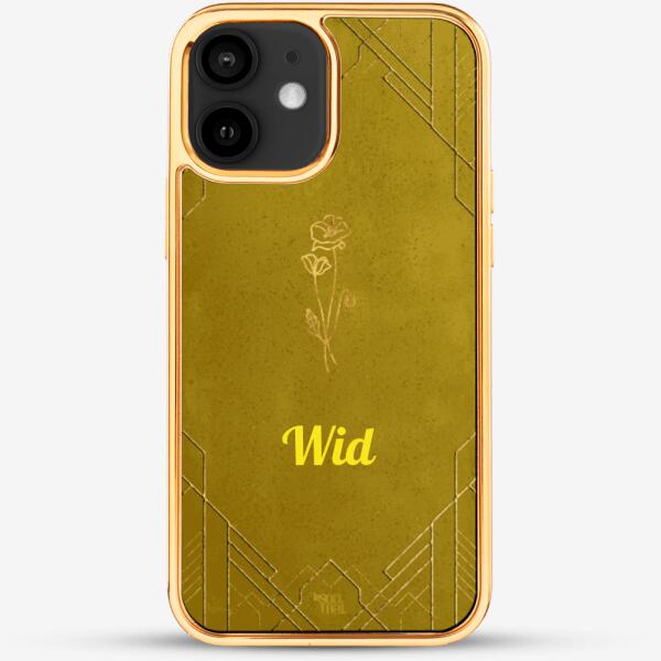 24k Gold Custom iPhone Case - August Flower