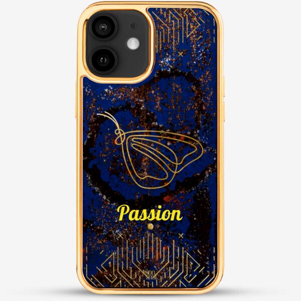 24k Gold Custom iPhone Case - Galaxy Butterfly