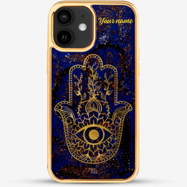 24k Gold Custom iPhone Case - Hamsa Hand