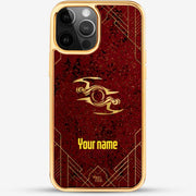 24k Gold Custom iPhone Case - Gemini Zodiac Sign