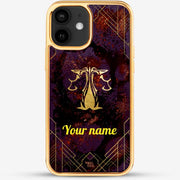 24k Gold Custom iPhone Case - Libra Zodiac Sign