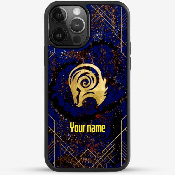 24k Gold Custom iPhone Case - Aries Zodiac Sign