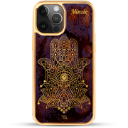 24k Gold Custom iPhone Case - Hamsa Hand 3