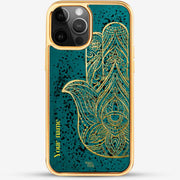 24k Gold Custom iPhone Case - Hamsa hand 2