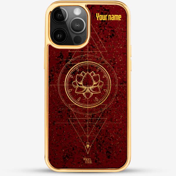 24k Gold Custom iPhone Case - Lotus Flower 2