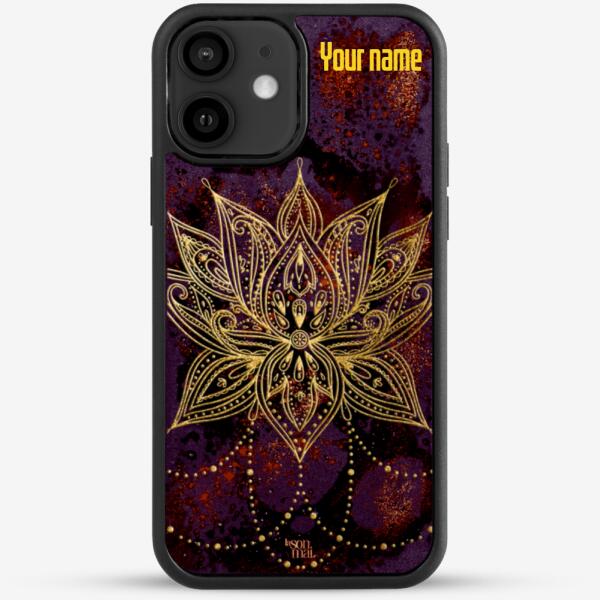 24k Gold Custom iPhone Case - Lotus Flower