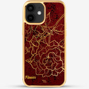 24k Gold Custom iPhone Case - Flower 2