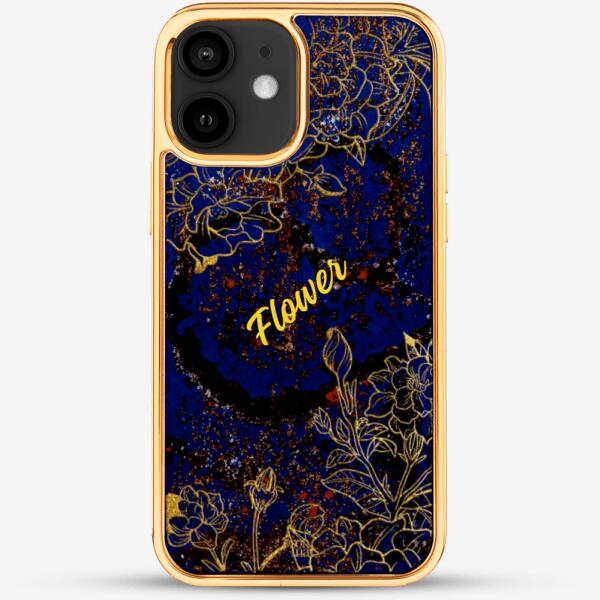 24k Gold Custom iPhone Case - Flower