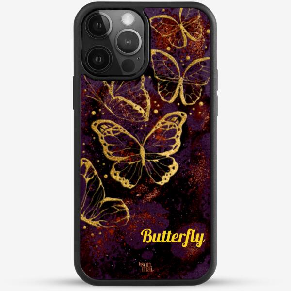 24k Gold Custom iPhone Case - Butterfly