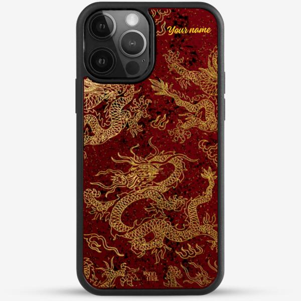 24k Gold Custom iPhone Case - Kimono Dragon