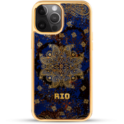 24k Gold Custom iPhone Case - Paisey Bandana