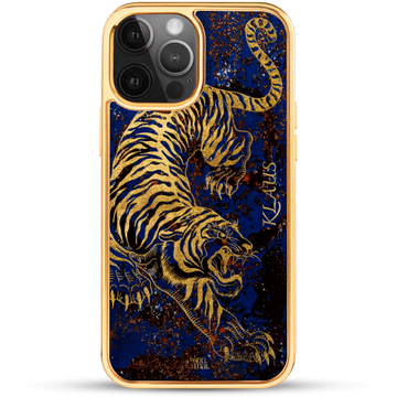 24k Gold Custom iPhone Case - Tiger 2