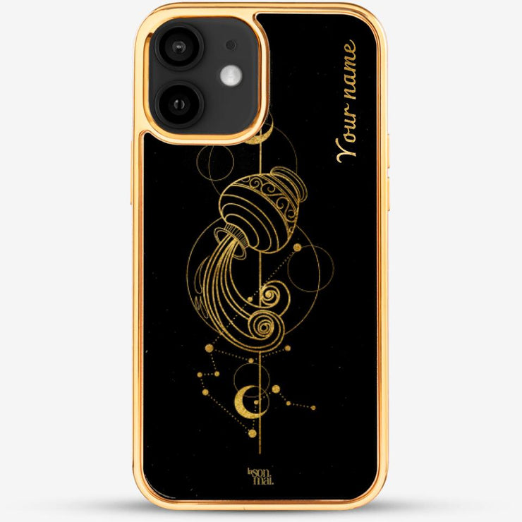 24k Gold Custom iPhone Case - Aquarius
