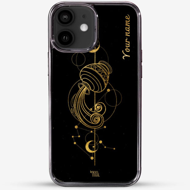 24k Gold Custom iPhone Case - Aquarius