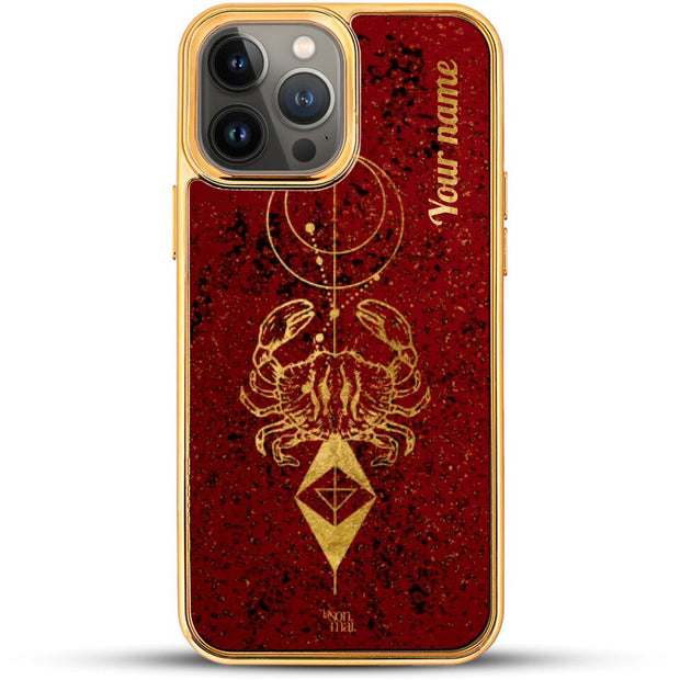 24k Gold Custom iPhone Case - Cancer
