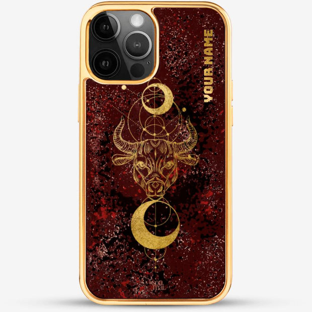 24k Gold Custom iPhone Case - Taurus