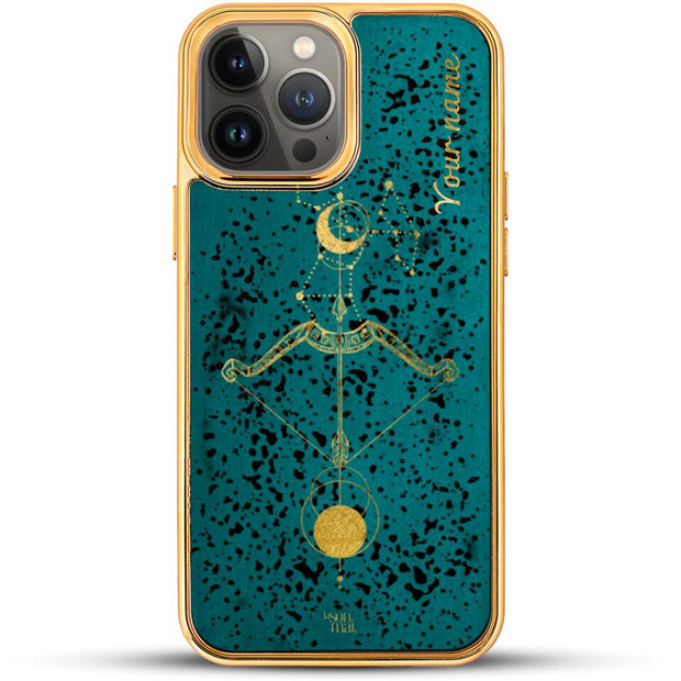 24k Gold Custom iPhone Case - Sagittarius