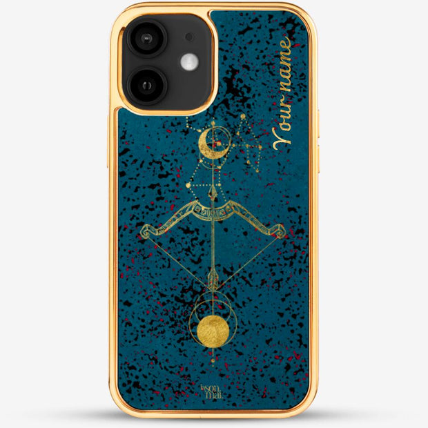 24k Gold Custom iPhone Case - Sagittarius
