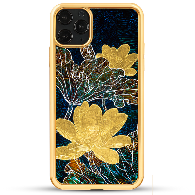 Golden Lotus in Jade Well - iPhone 11 Series & Earlier